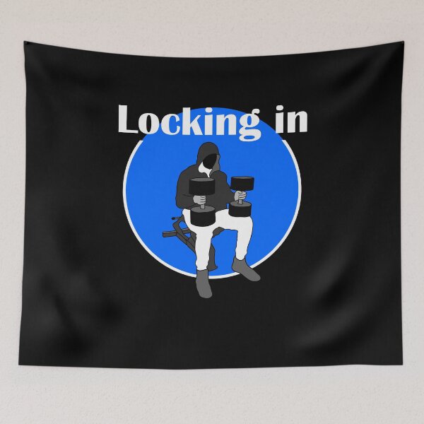 Item preview, Locking in cbum dumbell press blue designed and sold by designsbyted.