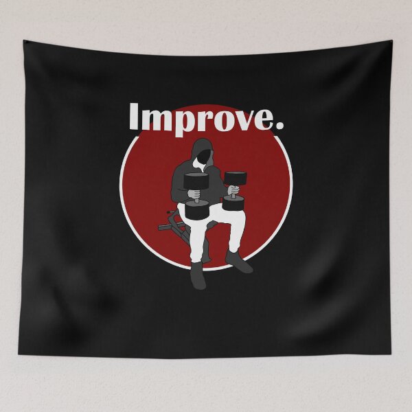 Item preview, Improve. cbum dumbell press red designed and sold by designsbyted.