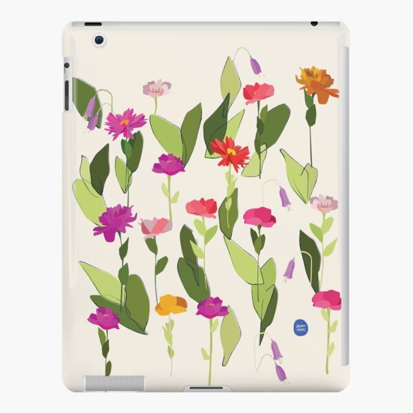 Bright Imaginary Flowers Pattern (Cream) iPad Snap Case