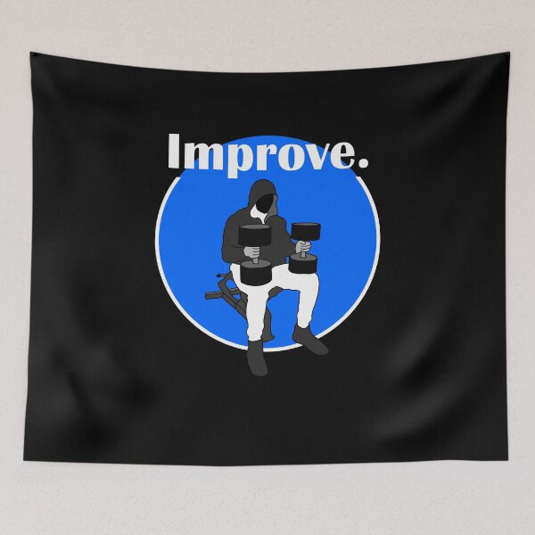 Item preview, Improve. cbum dumbell press blue designed and sold by designsbyted.