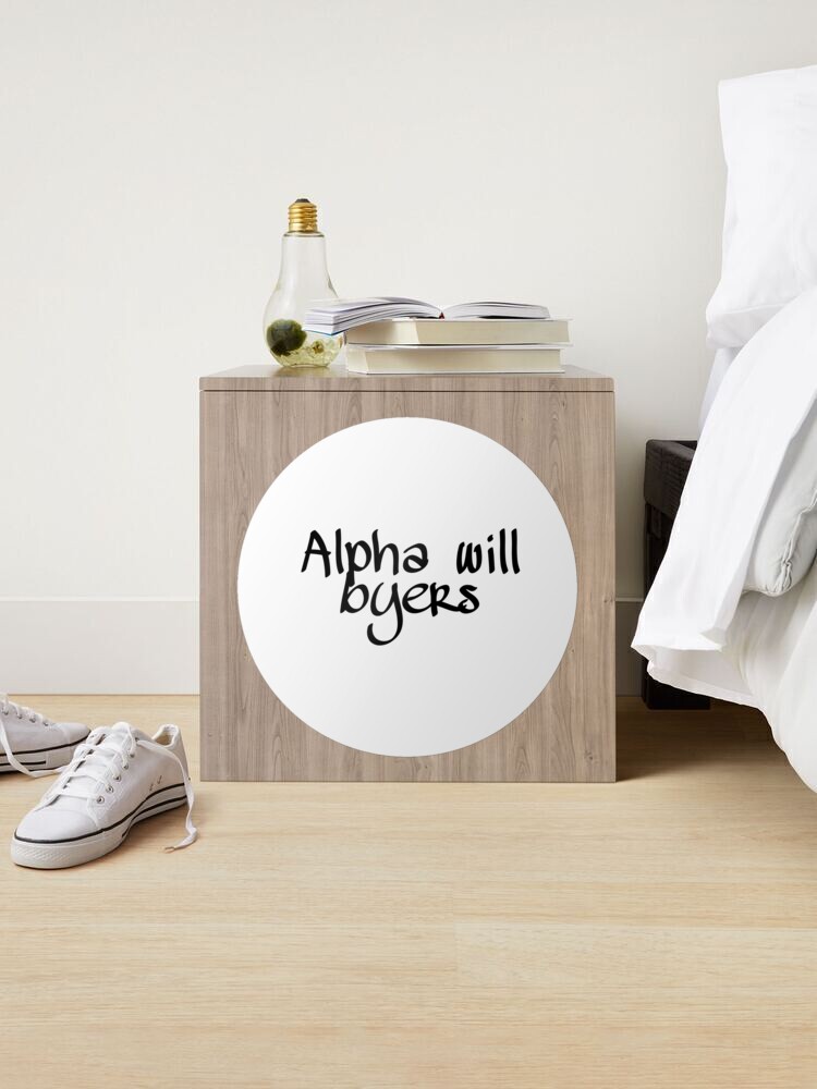 Alpha will byers  Sticker for Sale by Fictionette25