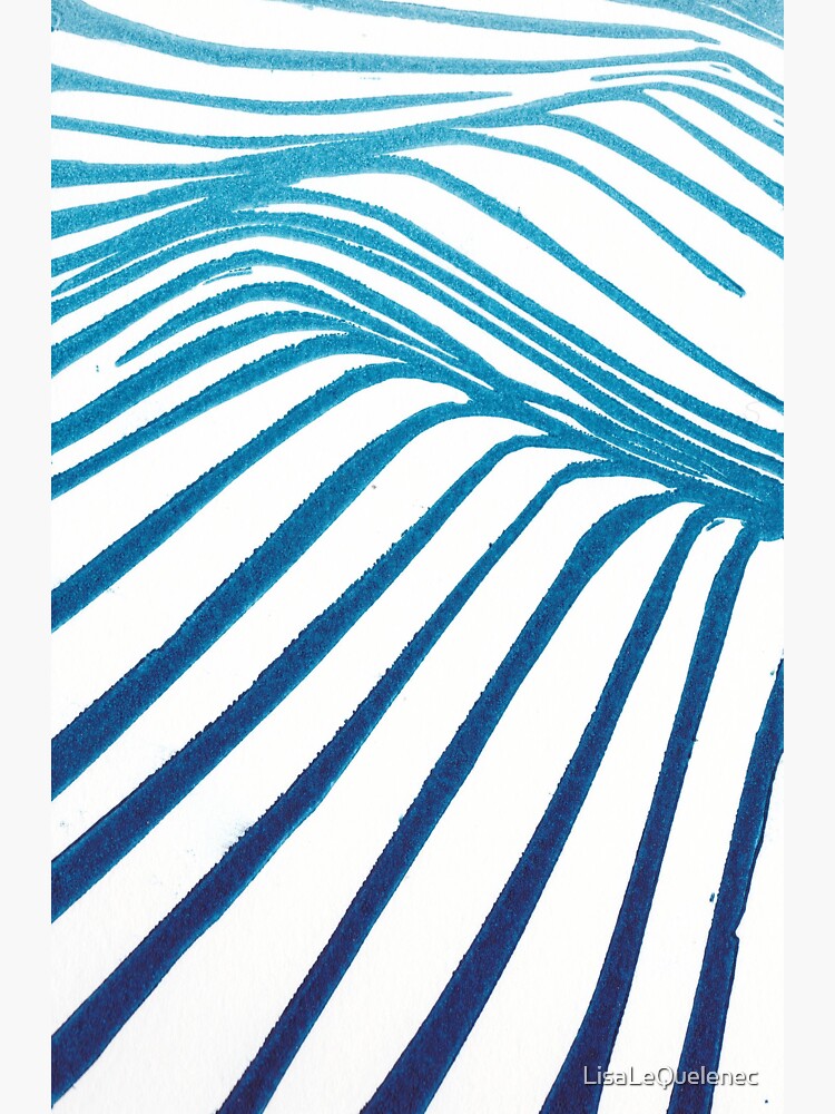Thumbnail 3 of 3, Sticker, Lines in the Water Teal designed and sold by LisaLeQuelenec.