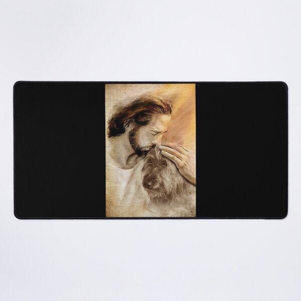 Item preview, Jesus with lovely Irish Wolfhound - for Irish Wolfhound lover   designed and sold by koenhfu06.