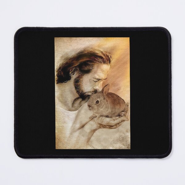Item preview, Jesus with lovely Rabbit - for Rabbit lover   designed and sold by toniobnd51.