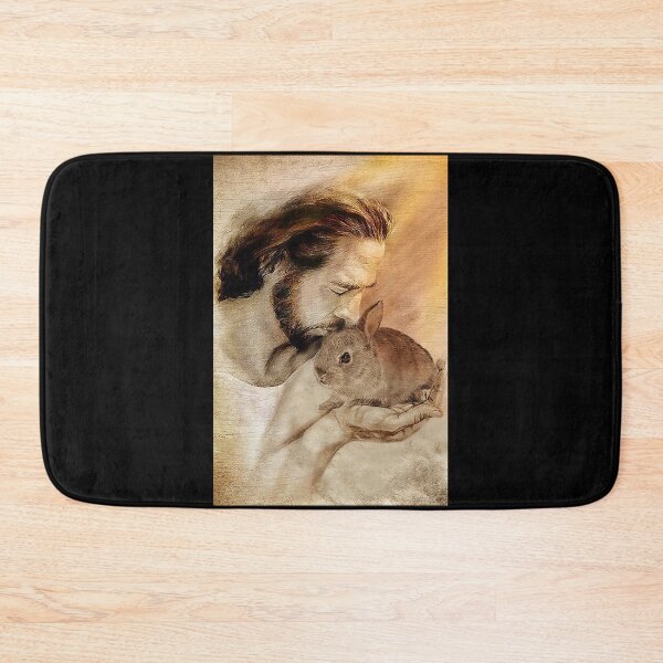 Item preview, Jesus with lovely Rabbit - for Rabbit lover   designed and sold by toniobnd51.