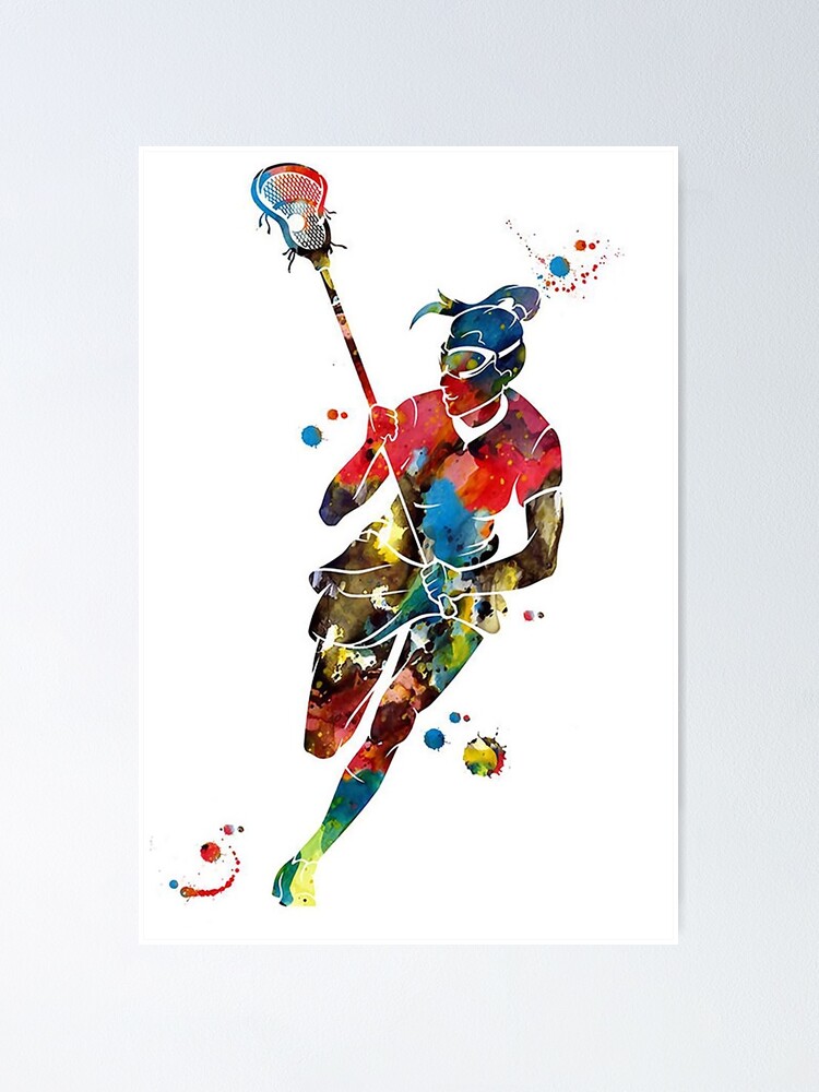 Girls'/Women's Lacrosse Sticks - Purple Mini Art Print by