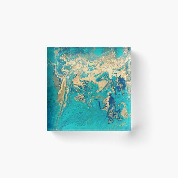 Item preview, Golden Jade Fluid Painting designed and sold by ChromaGraphic Studio.