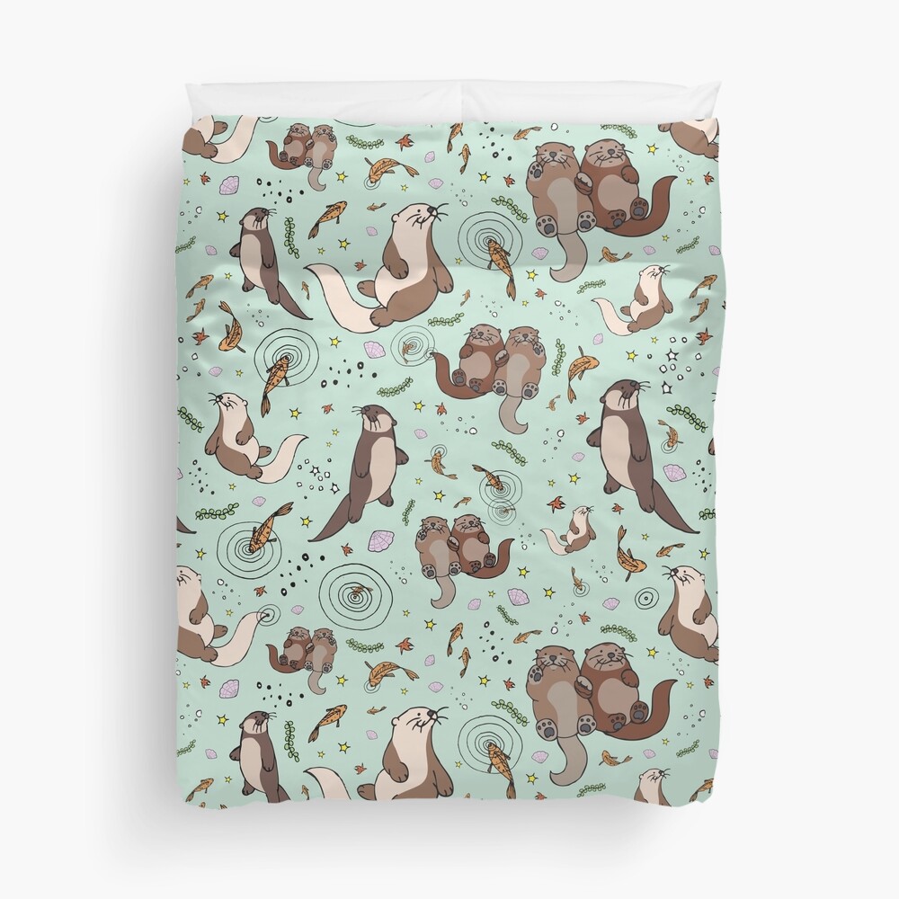 Sea Otters Duvet Cover