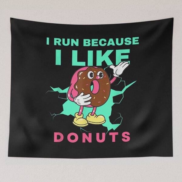 Item preview, Donuts_ Run for your life! Running because I like donuts T-Shirt designed and sold by Azim-Stefan.