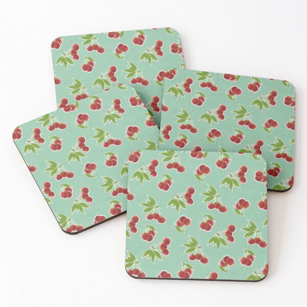 Item preview, Cherries on Green designed and sold by Rainbows Galore.