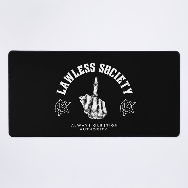 Item preview, Lawless society, anarchy symbol with skeleton hand designed and sold by Disturbed-Mind.