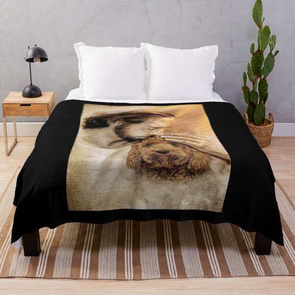 Item preview, Jesus with lovely Labradoodle - for Labradoodle lover designed and sold by koenhfu06.