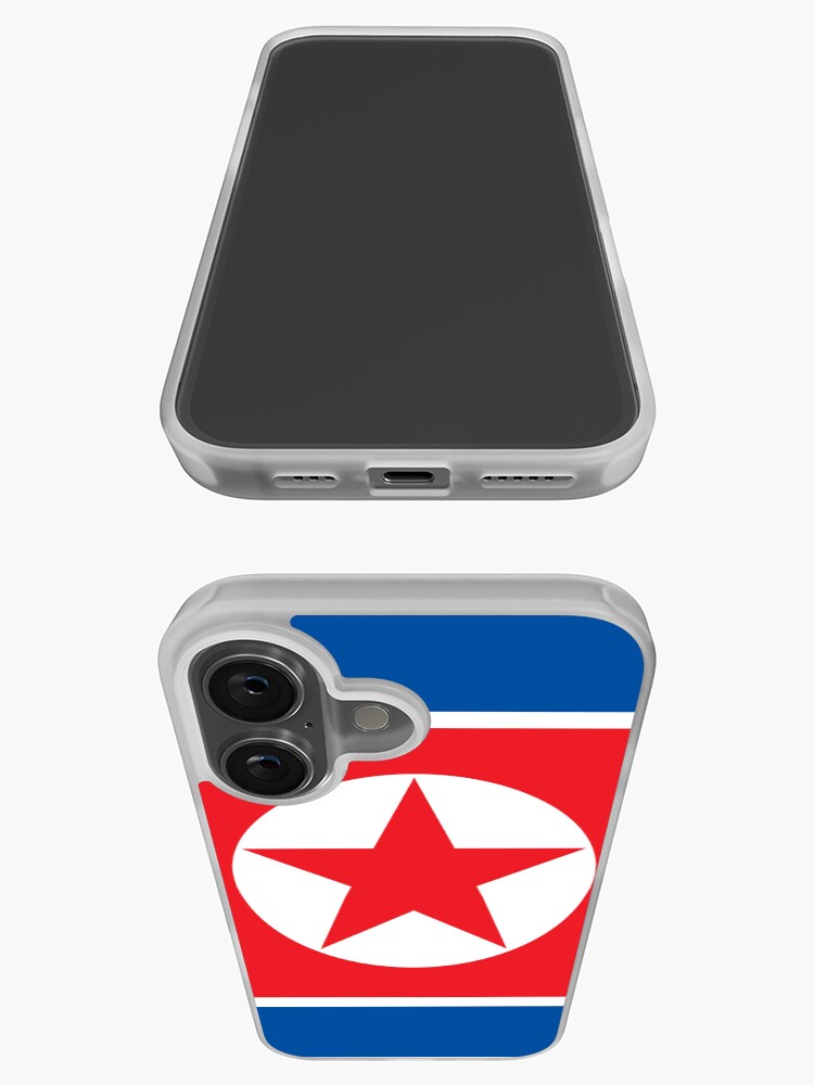 Aperçu 3 sur 5. Coque iPhone avec l'œuvre Drapeau de la Corée du Nord créée et vendue par Shorlick.