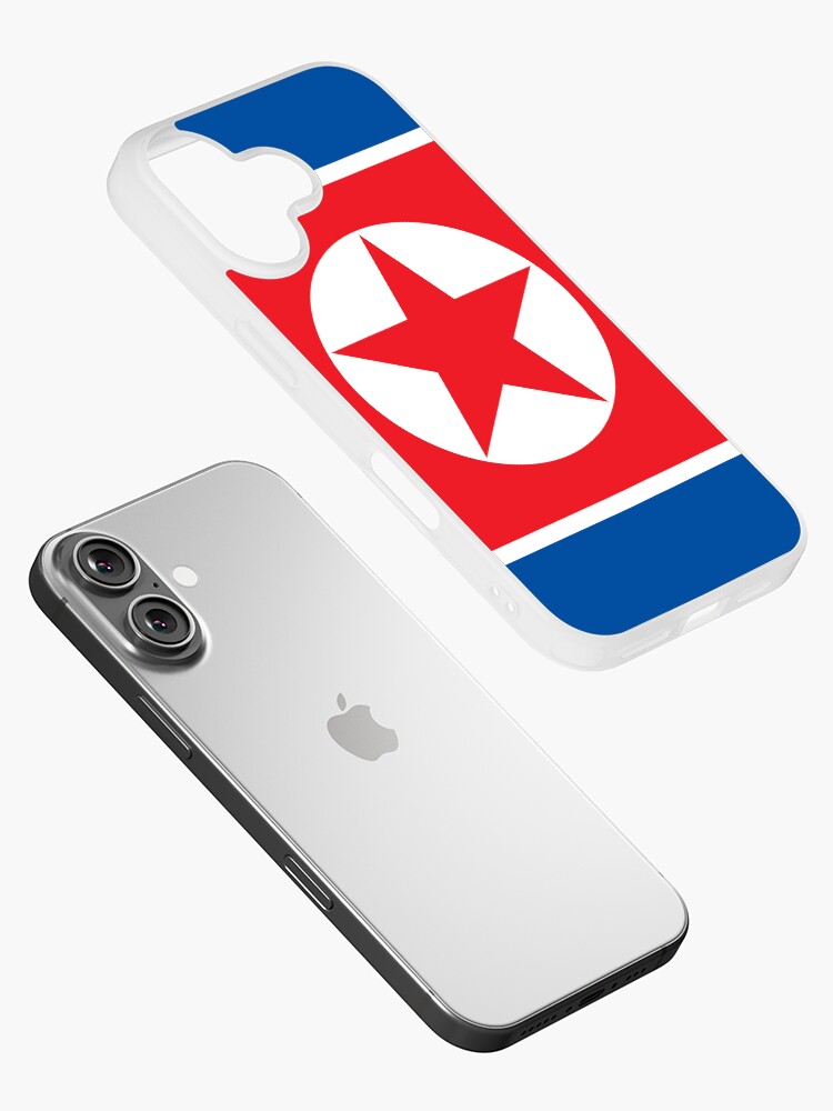 Aperçu 2 sur 5. Coque iPhone avec l'œuvre Drapeau de la Corée du Nord créée et vendue par Shorlick.