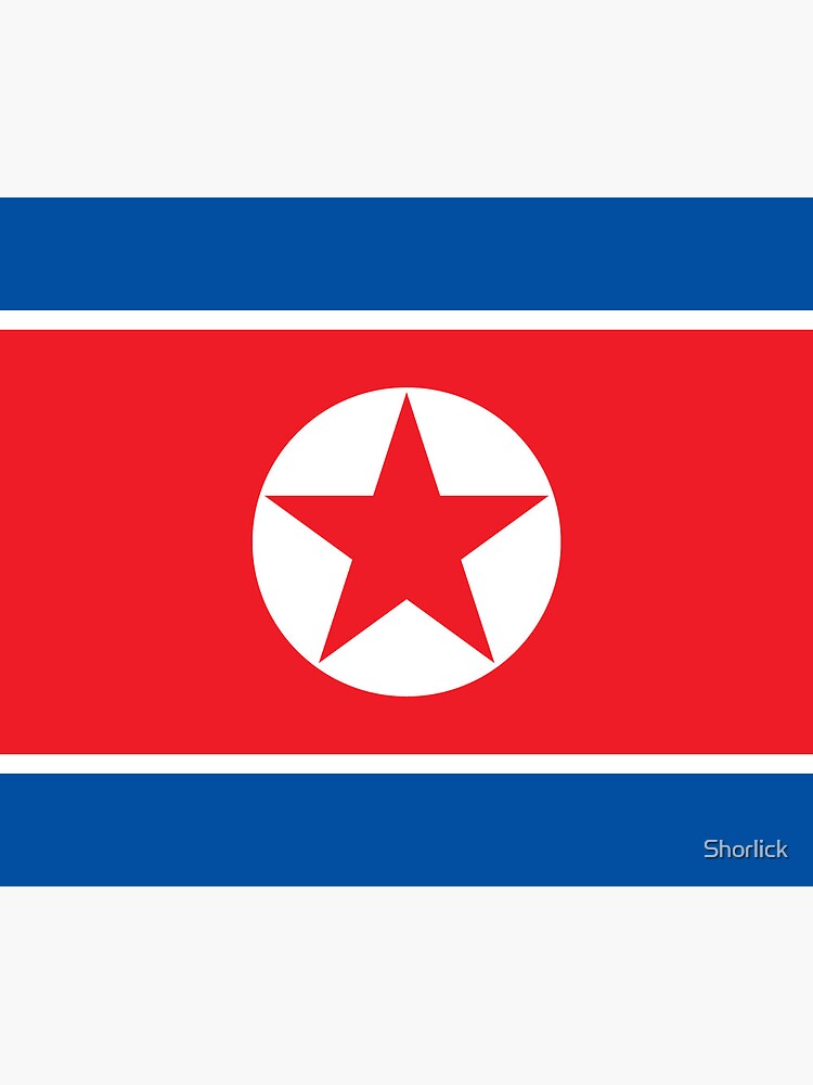 Aperçu 5 sur 5. Tapis de souris avec l'œuvre Drapeau de la Corée du Nord créée et vendue par Shorlick.