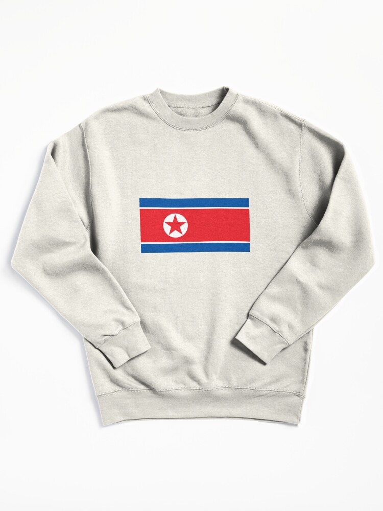 Sweatshirt épais avec l'œuvre Drapeau de la Corée du Nord créée et vendue par Shorlick