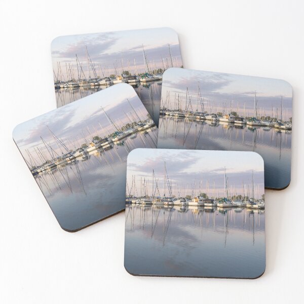 Item preview, Reflecting on Yachting - Serene Marina at Dusk designed and sold by Georgia Mizuleva.