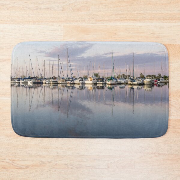 Item preview, Reflecting on Yachting - Serene Marina at Dusk designed and sold by Georgia Mizuleva.