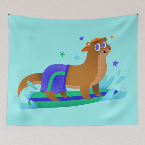 Item preview, Cutie Otter the Surfer designed and sold by cutieotter.