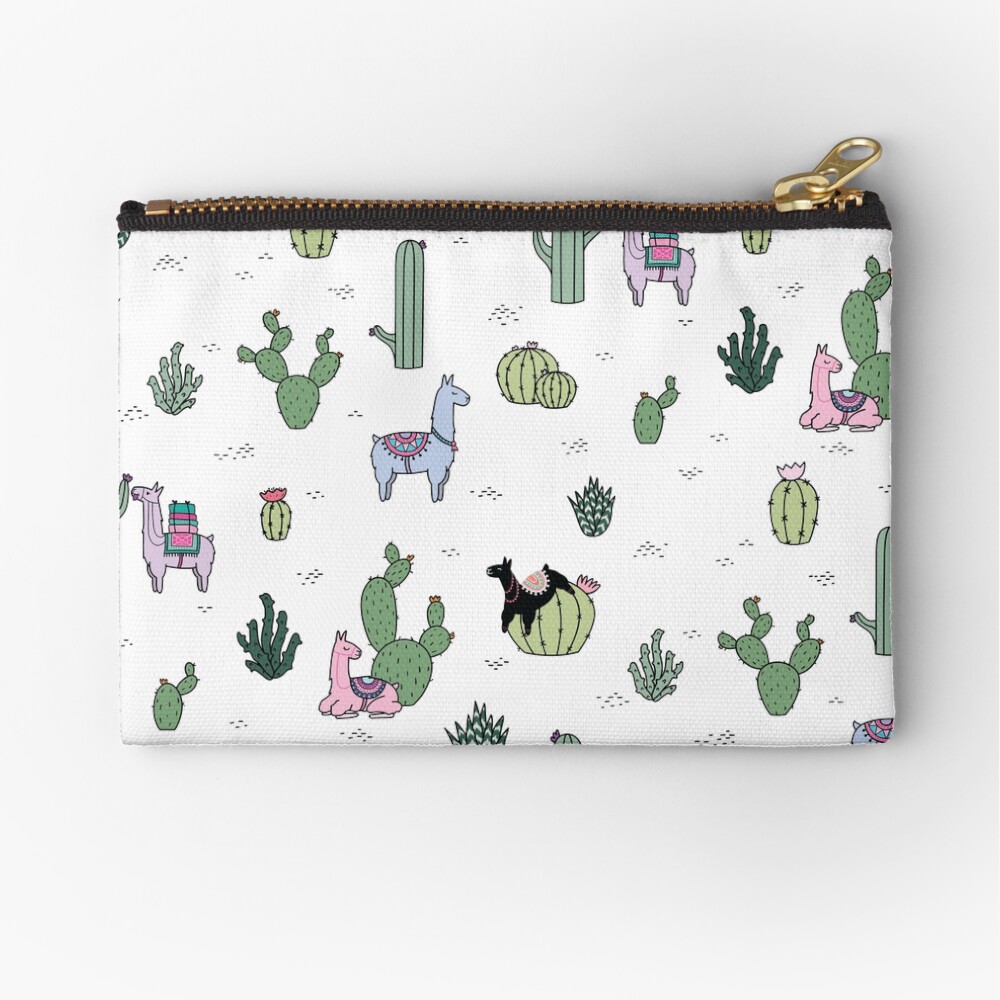 Cacti Llamas Zipper Pouch