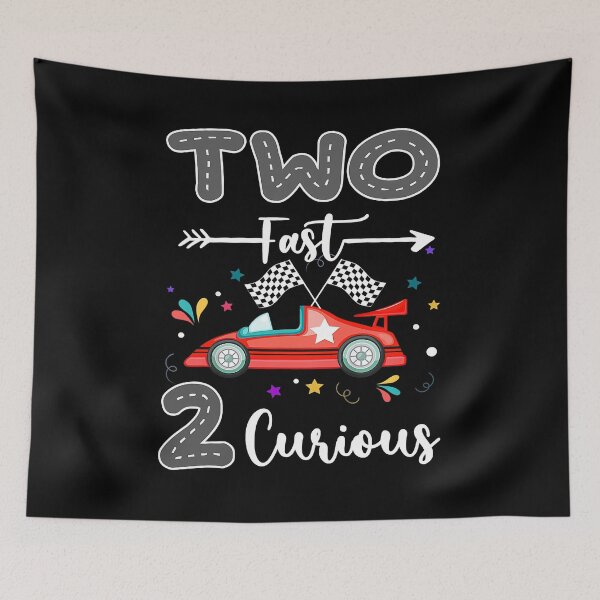 Item preview, Two Fast 2 Curious Racing 2nd Birthday Gift Boy Girl designed and sold by MalloWilli.