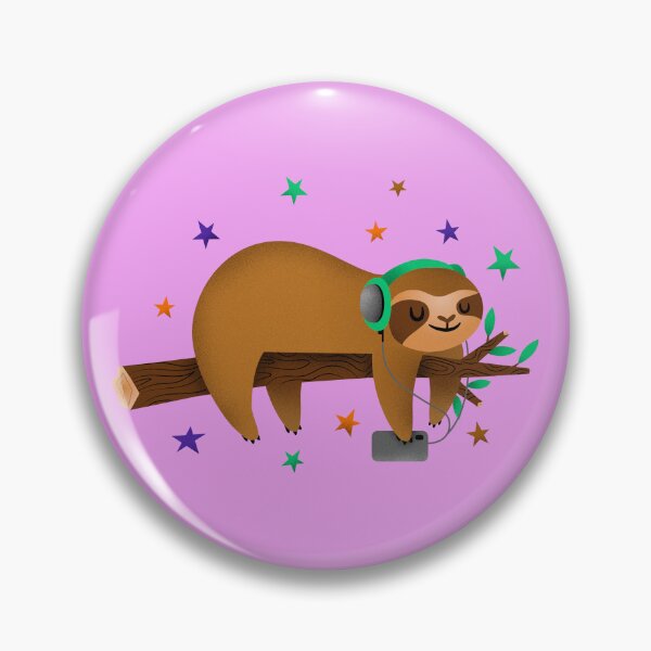 Item preview, Melomaniac Sloth the Music Lover designed and sold by cutieotter.