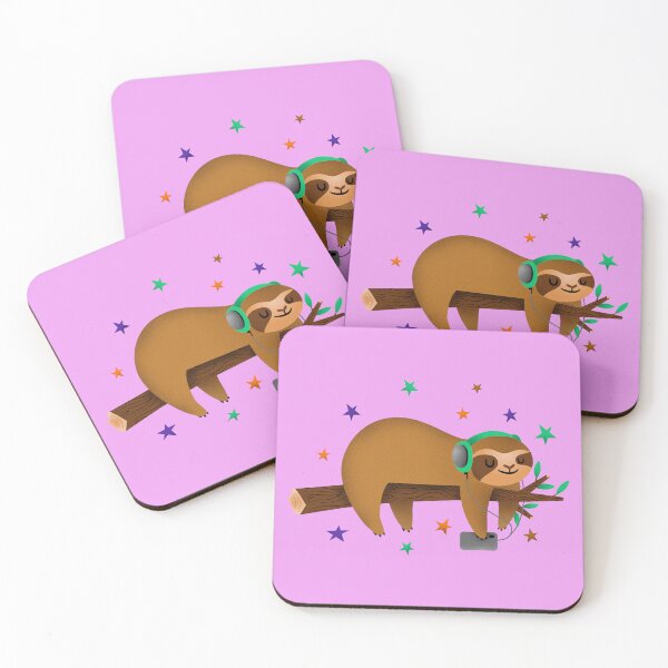 Item preview, Melomaniac Sloth the Music Lover designed and sold by cutieotter.