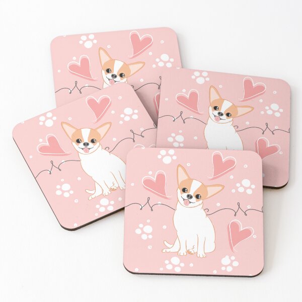 Item preview, LOVE Red White Chihuahua 1 designed and sold by Lulupainting.