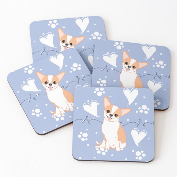 Item preview, LOVE Red White Chihuahua 2 designed and sold by Lulupainting.