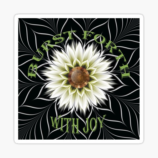 Burst Forth Typography Sticker
