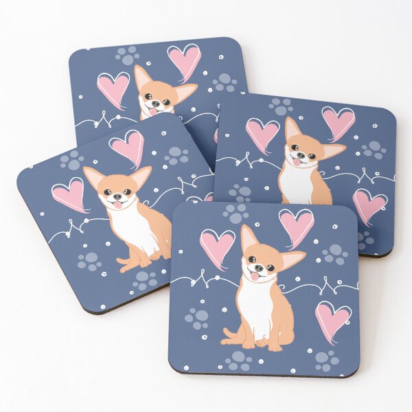 Item preview, LOVE Red White Chihuahua 3 designed and sold by Lulupainting.
