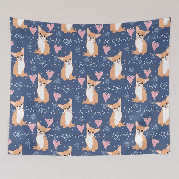 Item preview, LOVE Red White Chihuahua 3 designed and sold by Lulupainting.