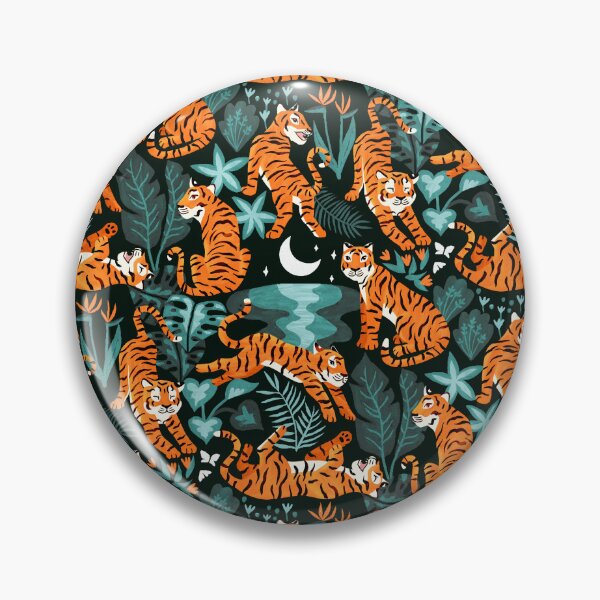 Item preview, Year of the Water Tiger - Teal Jungle designed and sold by TigaTiga.