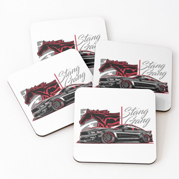 Item preview, Black Stang Gang Sporty Racing Car Red Horse designed and sold by halleinstyle.