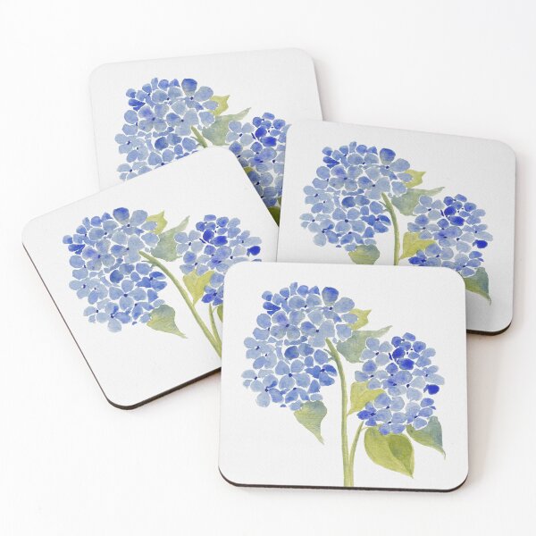Item preview, Blue Gouache Hydrangea  designed and sold by JRoseDesign.