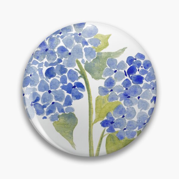 Item preview, Blue Gouache Hydrangea  designed and sold by JRoseDesign.