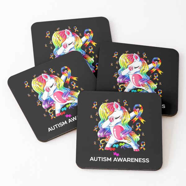 Item preview, Dabbing Unicorn Ribbon Puzzle Autism Awareness Boy Girls designed and sold by HaaChris-Artis.