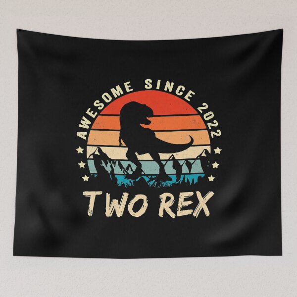 Item preview, Two Rex 2nd Birthday Gift Second Dinosaur 2 Year Old designed and sold by MalloWilli.