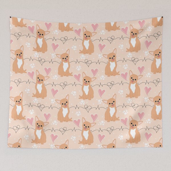 Item preview,  LOVE Red White Chihuahua 4 designed and sold by Lulupainting.