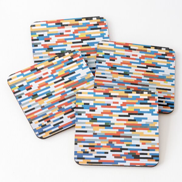 Item preview, Cubic Geometric Blocks Colors Variegated Compilation Pattern designed and sold by PatternBestFan.