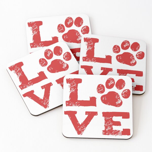 Item preview, LOVE with Dog Paw Print designed and sold by Jenn Inashvili.