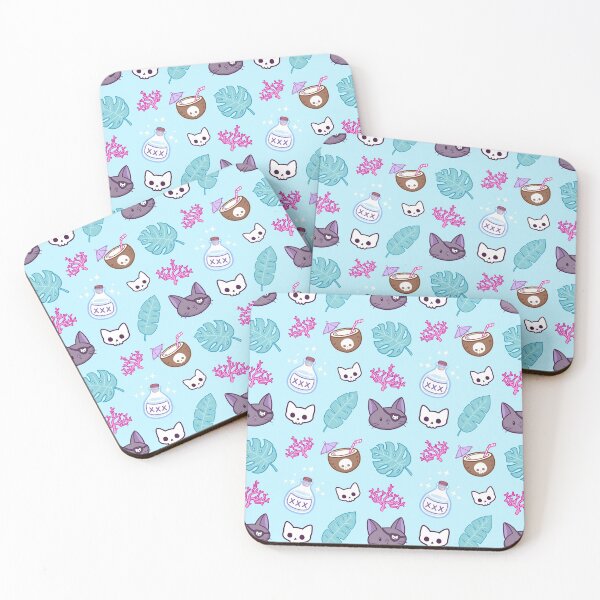 Item preview, Pirate Cat // Turquoise | Nikury designed and sold by nikury.