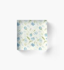 Turquoise Twist in Spring Green Acrylic Block