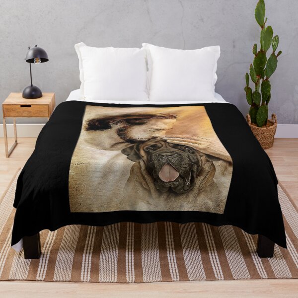 Item preview, Jesus with lovely English Mastiff - for English Mastiff lover designed and sold by Alexanderhishop.