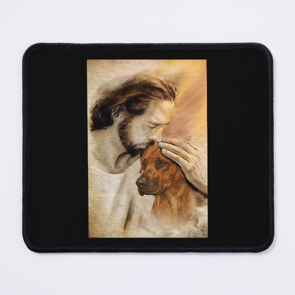 Item preview, Jesus with lovely Rhodesian Ridgeback - dog lover designed and sold by toniobnd51.