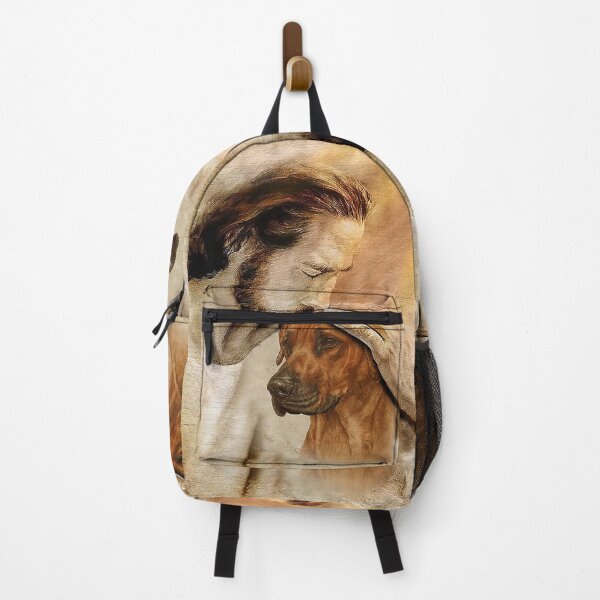 Item preview, Jesus with lovely Rhodesian Ridgeback - dog lover designed and sold by toniobnd51.