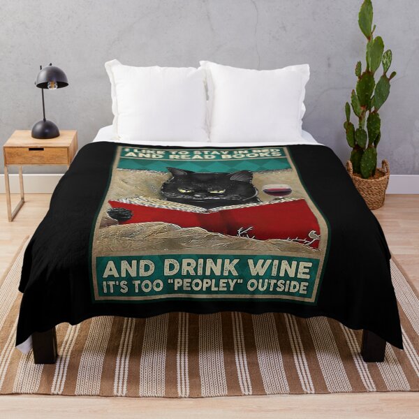 Item preview, I like to stay in bed and read books and drink wine it's too outside designed and sold by reenea84.