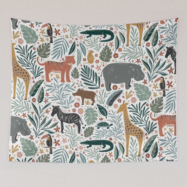 Item preview, Jungle Animals Pattern designed and sold by Fire-Song.
