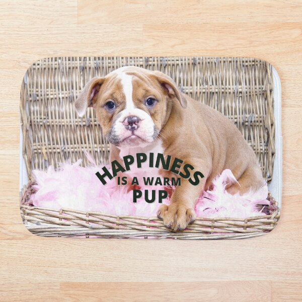 Item preview, La felicidad es un cachorro cálido - Cachorro en una canasta designed and sold by Jaigoss.