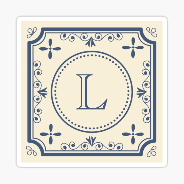 alphabet, monogram initials, vignette letter L ornamental letter L stylized  letter L ornament L T-Shirt by Elena Gantchikova - Pixels